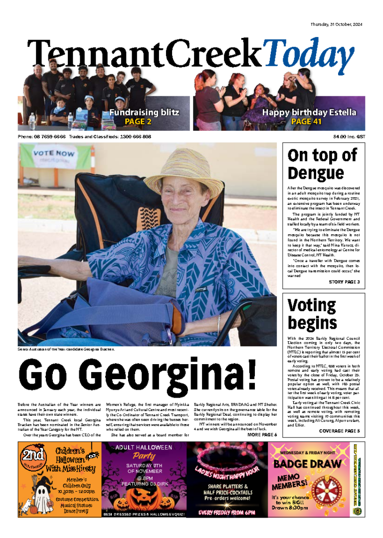 The Tennant Creek Today – 31st October 2024