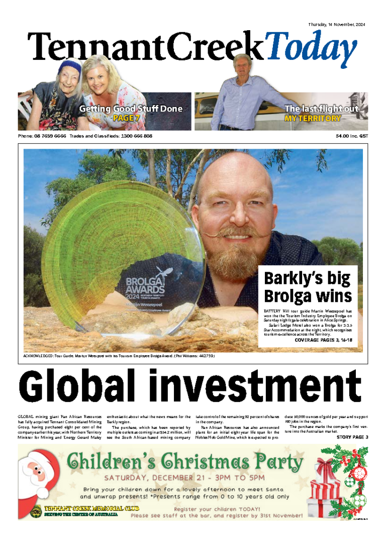 The Tennant Creek Today – 14th November 2024