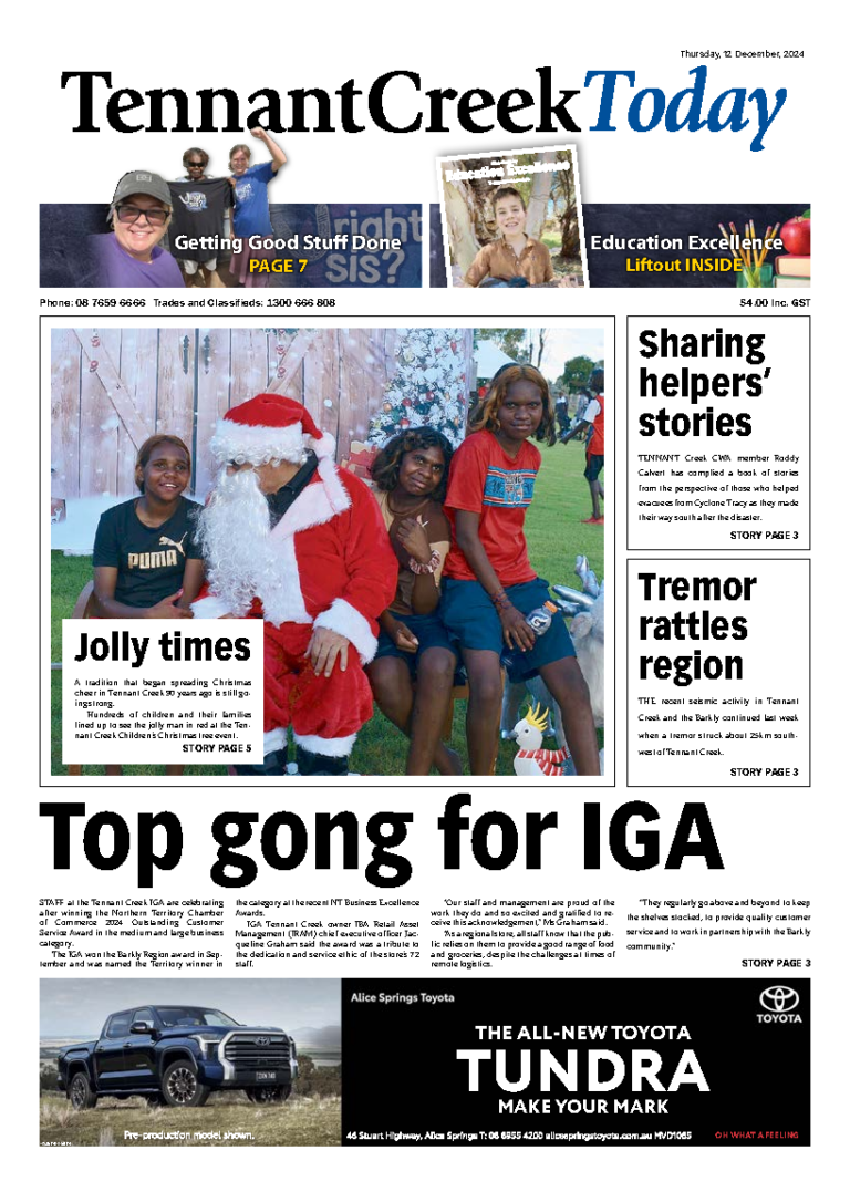 The Tennant Creek Today – 12th December 2024