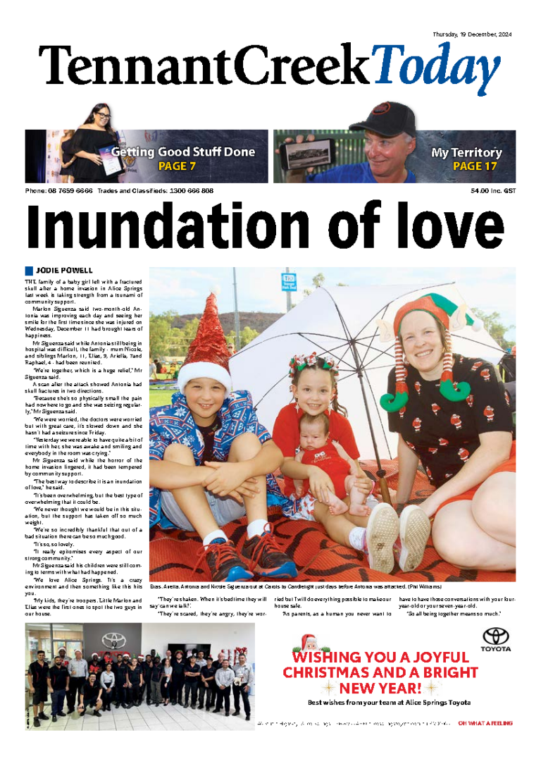 The Tennant Creek Today – 19th December 2024