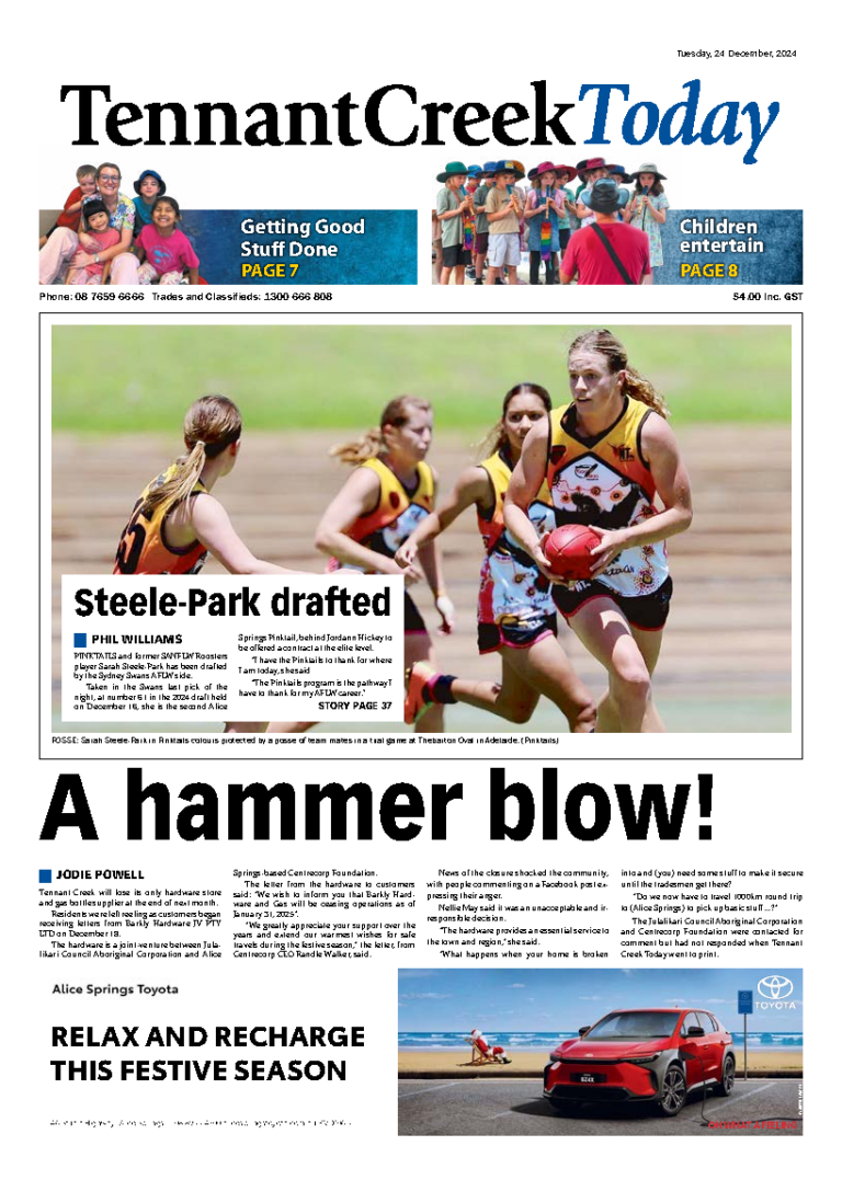 The Tennant Creek Today – 26th December 2024