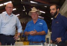 Dutton meets with business, police