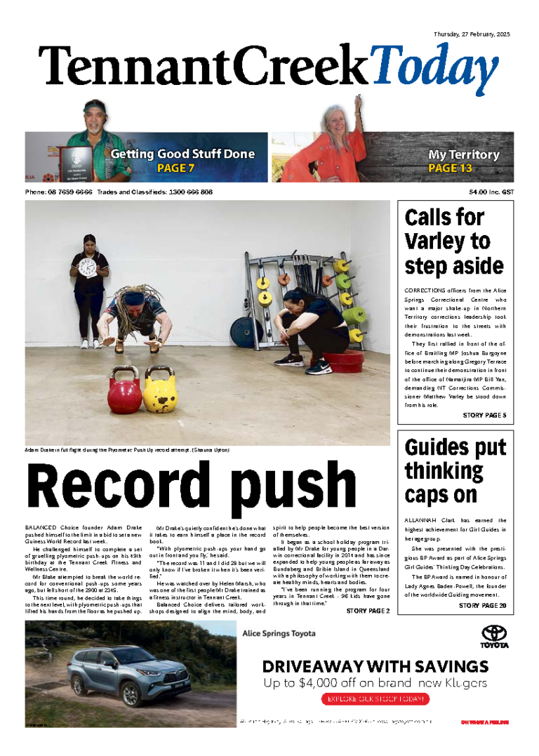 The Tennant Creek Today – 27th February 2025