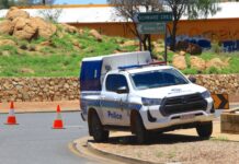 Police vehicle rammed overnight
