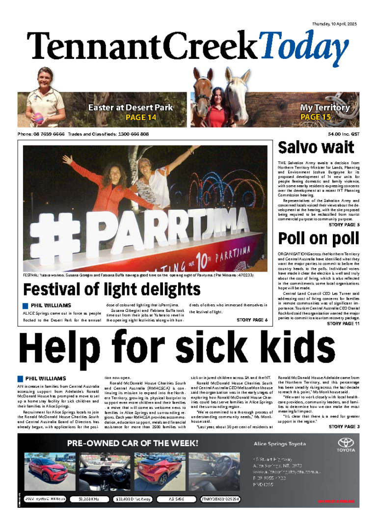 The Tennant Creek Today – 10th April 2025