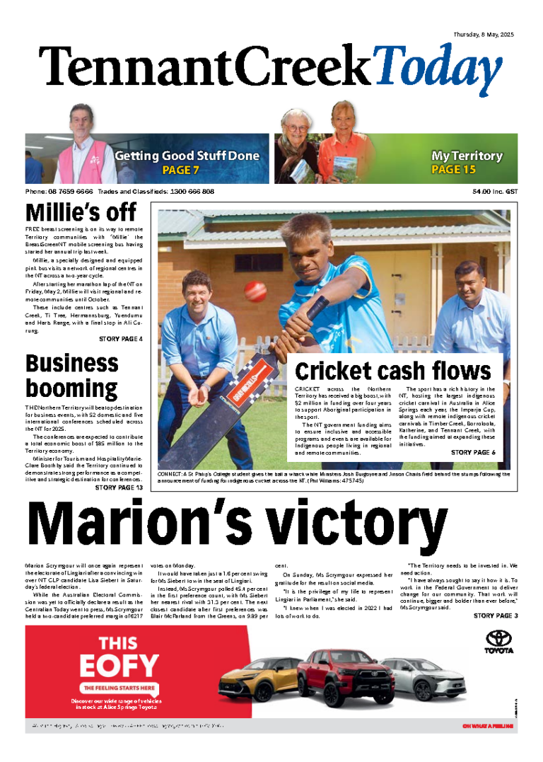 The Tennant Creek Today – 8th May 2025