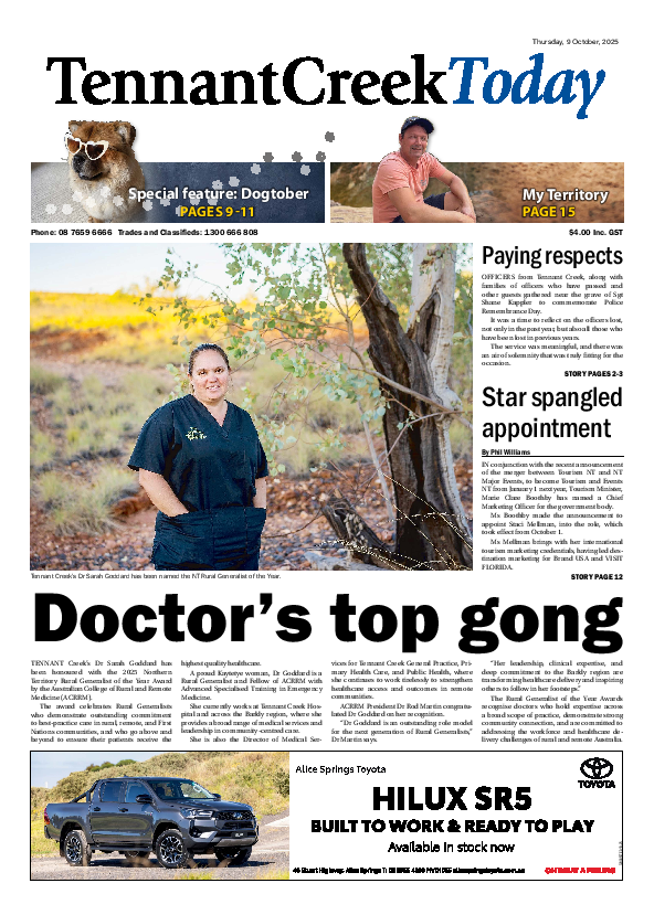 The Tennant Creek Today – 9th October 2025