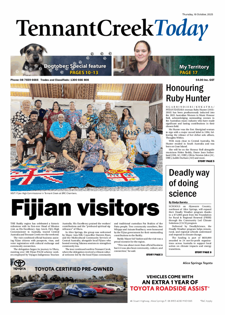 The Tennant Creek Today – 16th October 2025