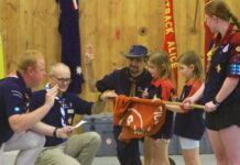 Leader, new scouts invested by Australian chief
