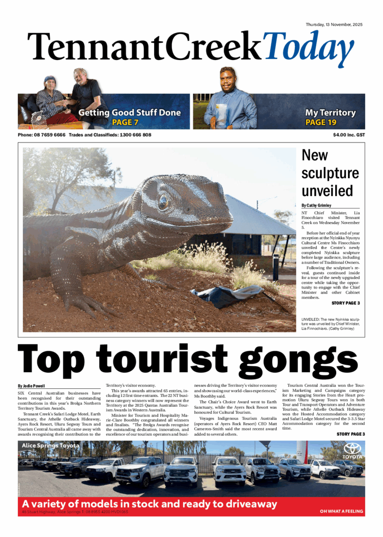 The Tennant Creek Today – 13th November 2025