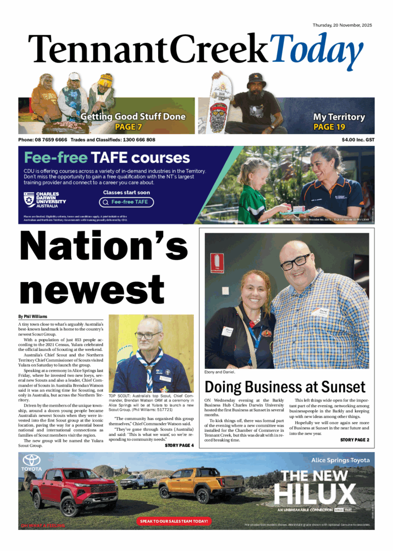 The Tennant Creek Today – 20th November 2025