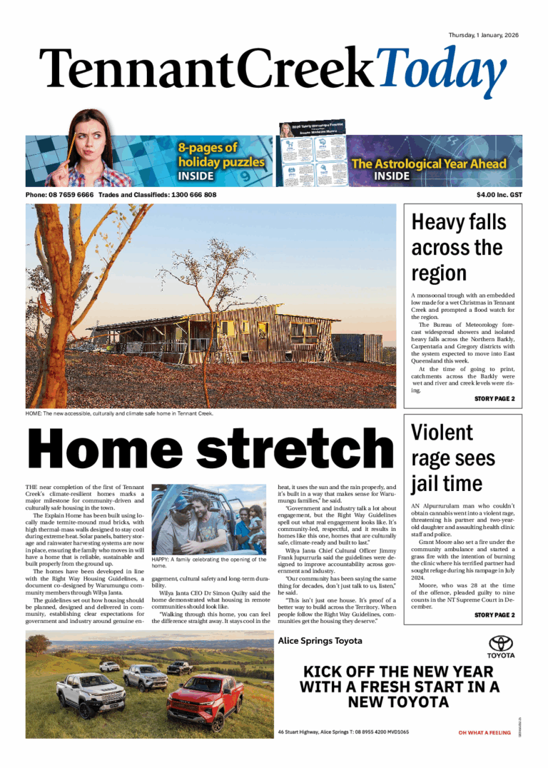 The Tennant Creek Today – 1st January 2026