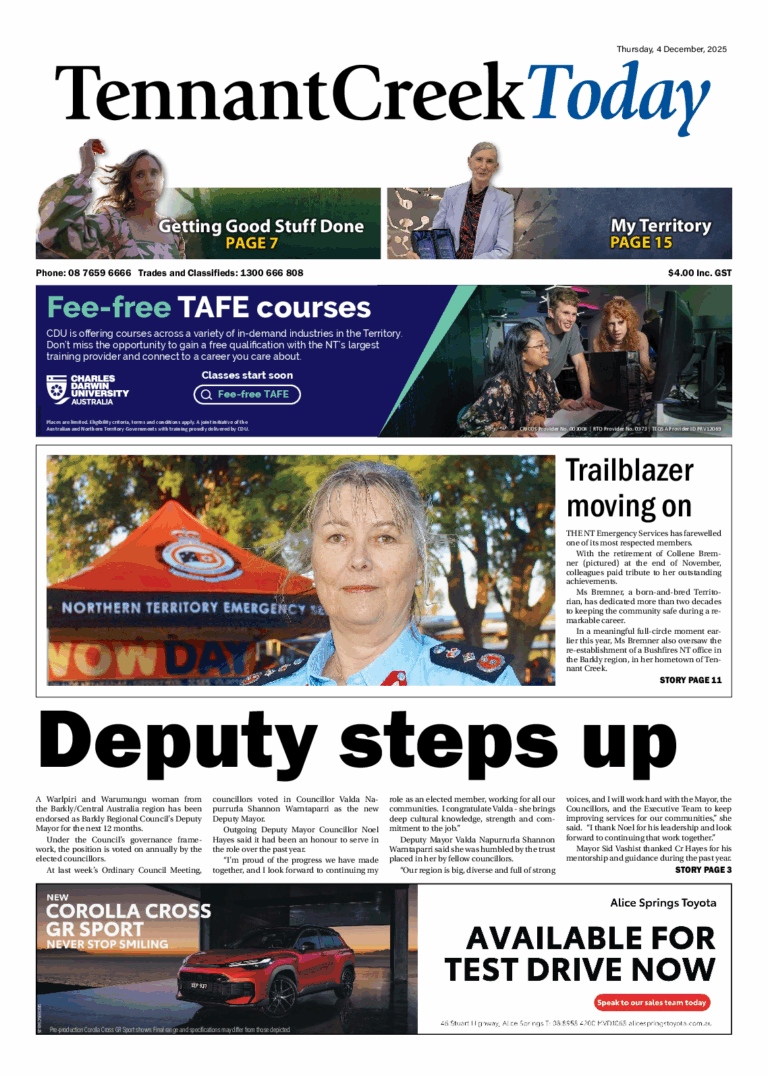 The Tennant Creek Today – 4th December 2025